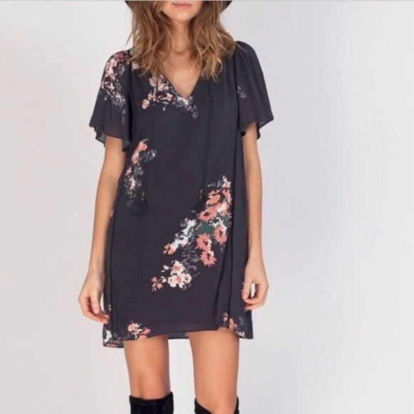Anthropologie Dresses & Skirts - Anthropologie Gentle Fawn Navy Floral Tassel Dress